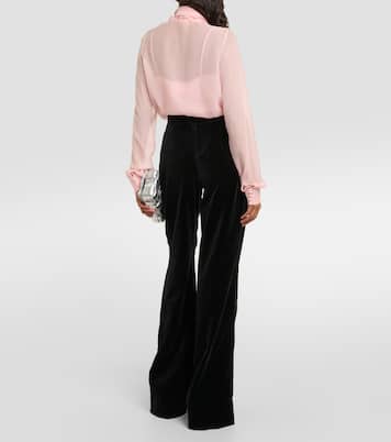 Gerade Hose Barine aus Baumwollsamt | Costarellos