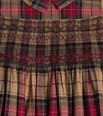 Donatelle checked cotton dress | Bonpoint