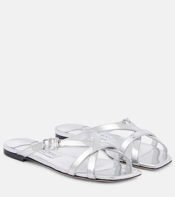 Jess metallic leather sandals | Jimmy Choo