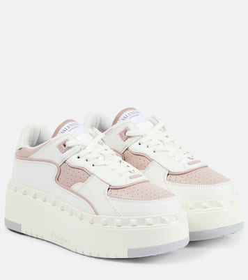Plateau-Sneakers Freedots XL aus Leder | Valentino Garavani