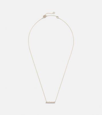 Hey Mama 10kt gold necklace with diamonds | Stone and Strand