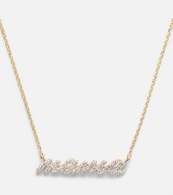 Hey Mama 10kt gold necklace with diamonds | Stone and Strand
