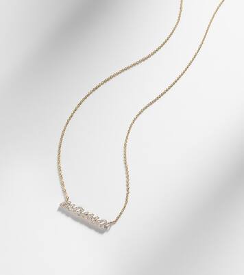 Hey Mama 10kt gold necklace with diamonds | Stone and Strand