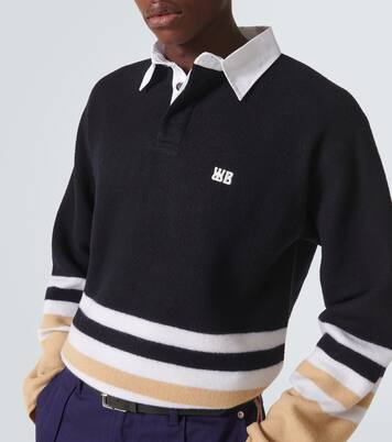 Cypher striped wool polo sweater | Wales Bonner