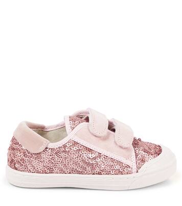 Villas sequined leather-trimmed sneakers | PèPè