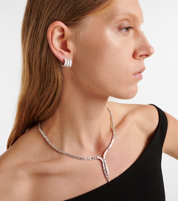 Boucles d'oreilles Rondelle en or blanc 18 ct et diamants | Suzanne Kalan