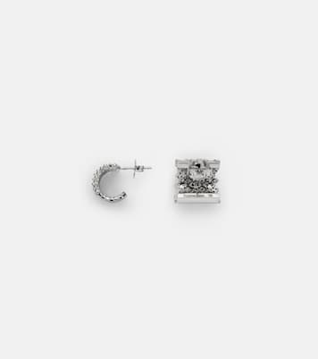 Boucles d'oreilles Rondelle en or blanc 18 ct et diamants | Suzanne Kalan
