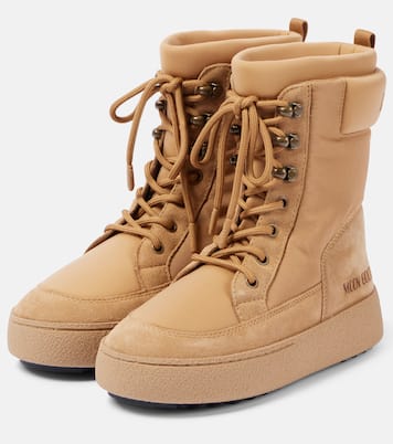 Ltrack suede-trimmed combat boots | Moon Boot