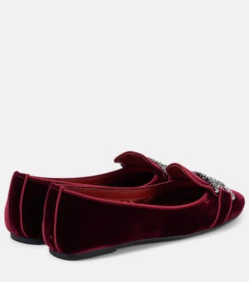 Kate embellished velvet ballet flats | Tod's