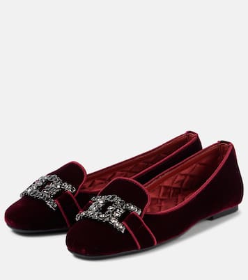 Kate embellished velvet ballet flats | Tod's