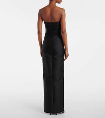 Robe longue bustier en taffetas | Roland Mouret