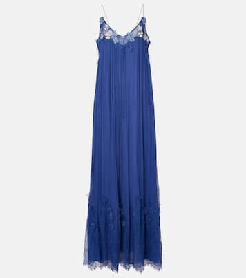 Kenda embellished chiffon maxi dress | Costarellos