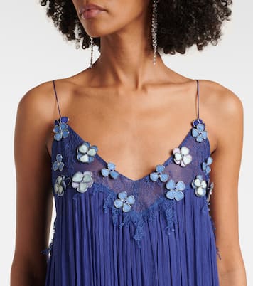 Kenda embellished chiffon maxi dress | Costarellos