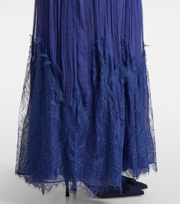 Kenda embellished chiffon maxi dress | Costarellos