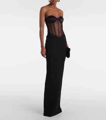 Tara mesh-trimmed corset gown | The New Arrivals Ilkyaz Ozel