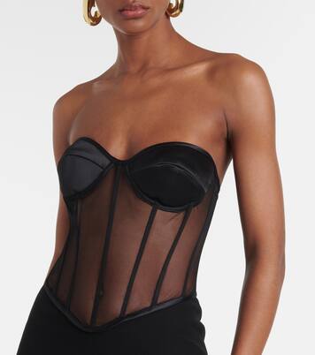 Tara mesh-trimmed corset gown | The New Arrivals Ilkyaz Ozel