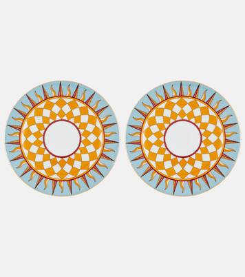 Ra set of 2 porcelain dessert plates | La DoubleJ