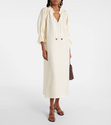 Robe longue Jene en lin et soie mélangés | Max Mara