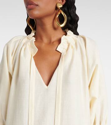 Robe longue Jene en lin et soie mélangés | Max Mara