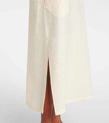 Robe longue Jene en lin et soie mélangés | Max Mara
