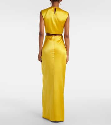 Abito lungo Panaro in seta con cut-out | Max Mara