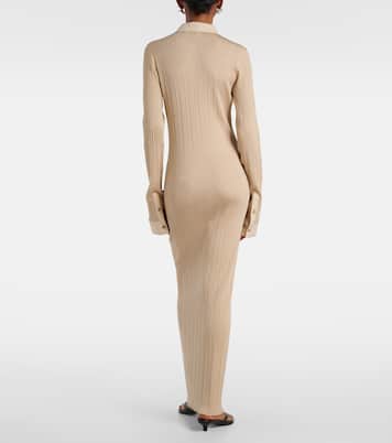 Abito chemisier in maglia a coste | Toteme