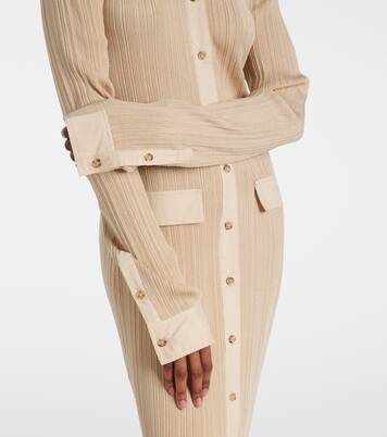 Abito chemisier in maglia a coste | Toteme