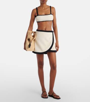Cotton-blend wrap skirt | Adriana Degreas