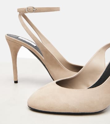Escarpins Decolette 90 en daim | Alaïa