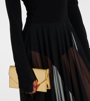 Sheer jersey and mesh midi dress | Norma Kamali