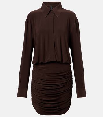 Ruched shirt dress | Norma Kamali