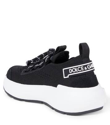 Logo leather-trimmed sneakers | Dolce&Gabbana Kids