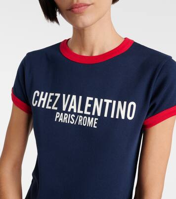 T-Shirt Chez Valentino aus Baumwoll-Jersey | Valentino