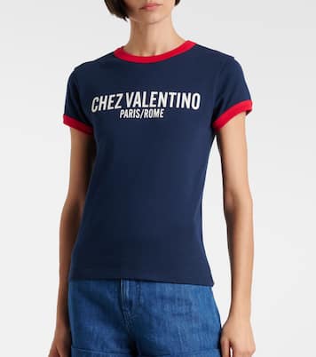 T-Shirt Chez Valentino aus Baumwoll-Jersey | Valentino