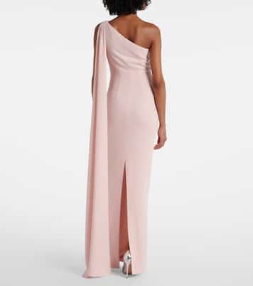 Embellished one-shoulder cady gown | Roland Mouret