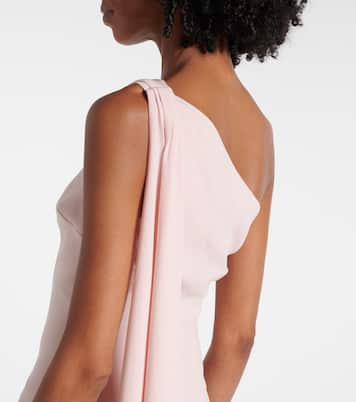 Embellished one-shoulder cady gown | Roland Mouret