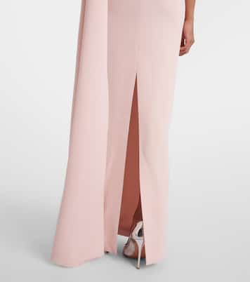 Embellished one-shoulder cady gown | Roland Mouret