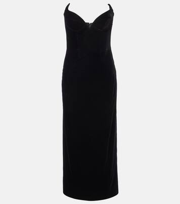Robe bustier en velours | Mugler