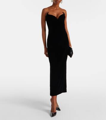 Robe bustier en velours | Mugler