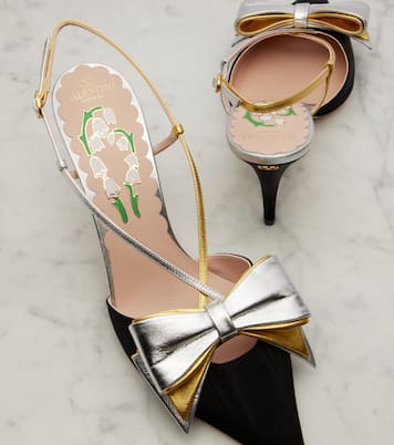 Bowow 85 moiré slingback pumps | Valentino Garavani