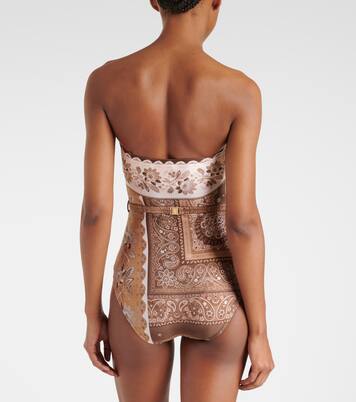 Lucky embellished printed swimsuit | Zimmermann