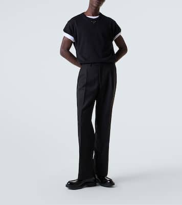 Chocolate leather loafers | Prada