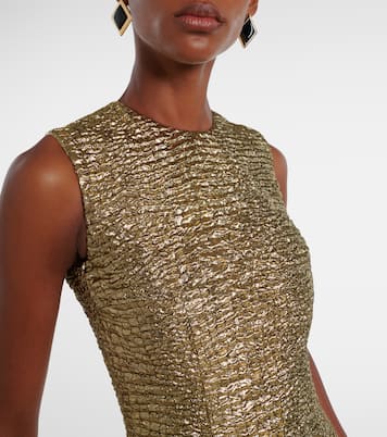 Abito midi Mara in seersucker metallizzato | Emilia Wickstead