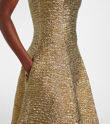 Abito midi Mara in seersucker metallizzato | Emilia Wickstead