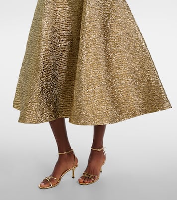 Abito midi Mara in seersucker metallizzato | Emilia Wickstead