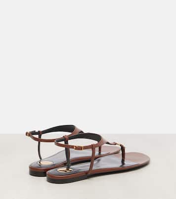 Cassandra leather thong sandals | Saint Laurent