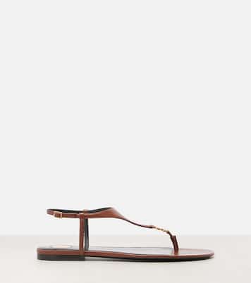 Cassandra leather thong sandals | Saint Laurent
