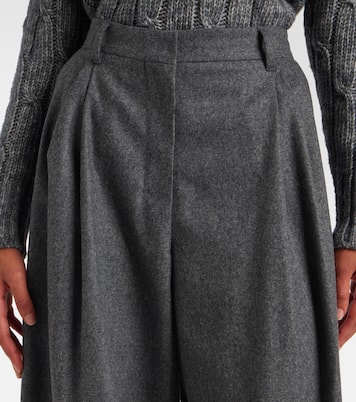 Pantalones rectos de lana de tiro alto | 'S Max Mara