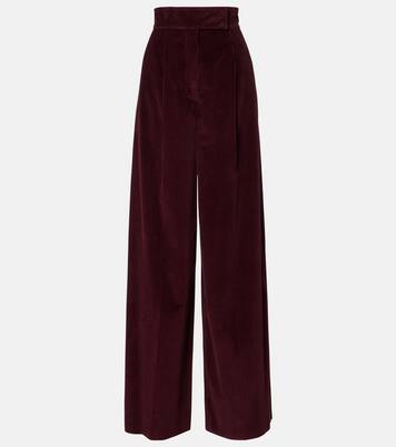 High-rise cotton corduroy wide-leg pants | Max Mara