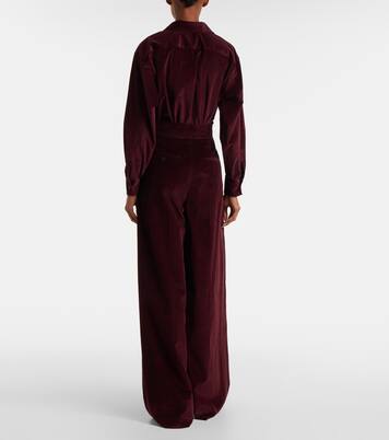 High-rise cotton corduroy wide-leg pants | Max Mara